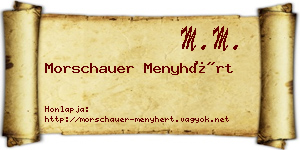 Morschauer Menyhért névjegykártya